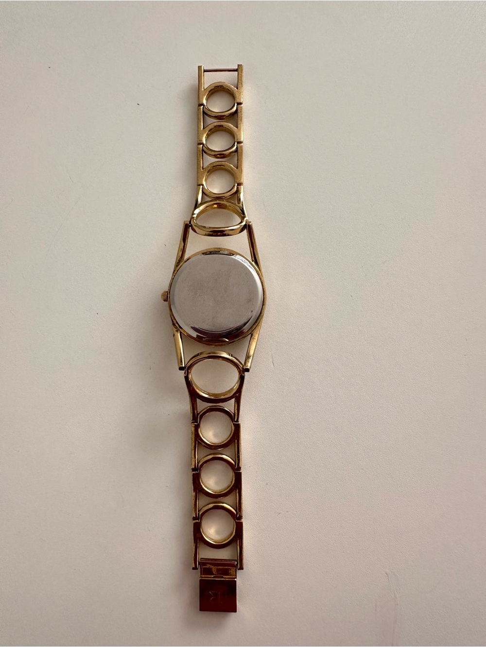 Lawrence Gold Tone Circle-Link Bracelet Watch - Picture 4 of 7